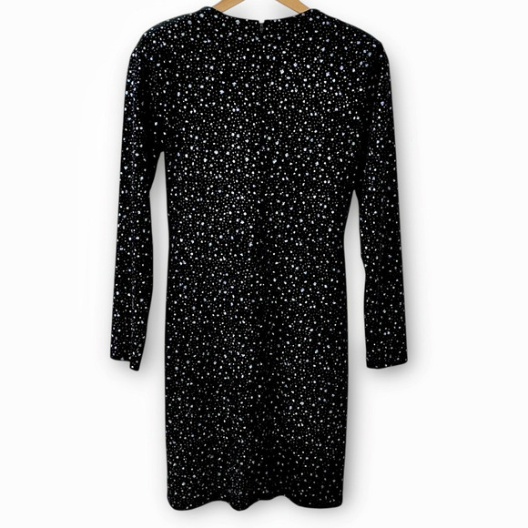 VTG Betsy Adam Y2K Celestial Velvet Party Dress Size 10 Sweetheart Neck Glittery - Picture 3 of 7